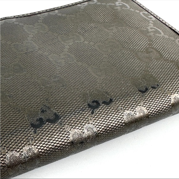 Gucci 🪢 Imprime Monogram GG Pierce Zip Around Wallet Mauve - Picture 12 of 15